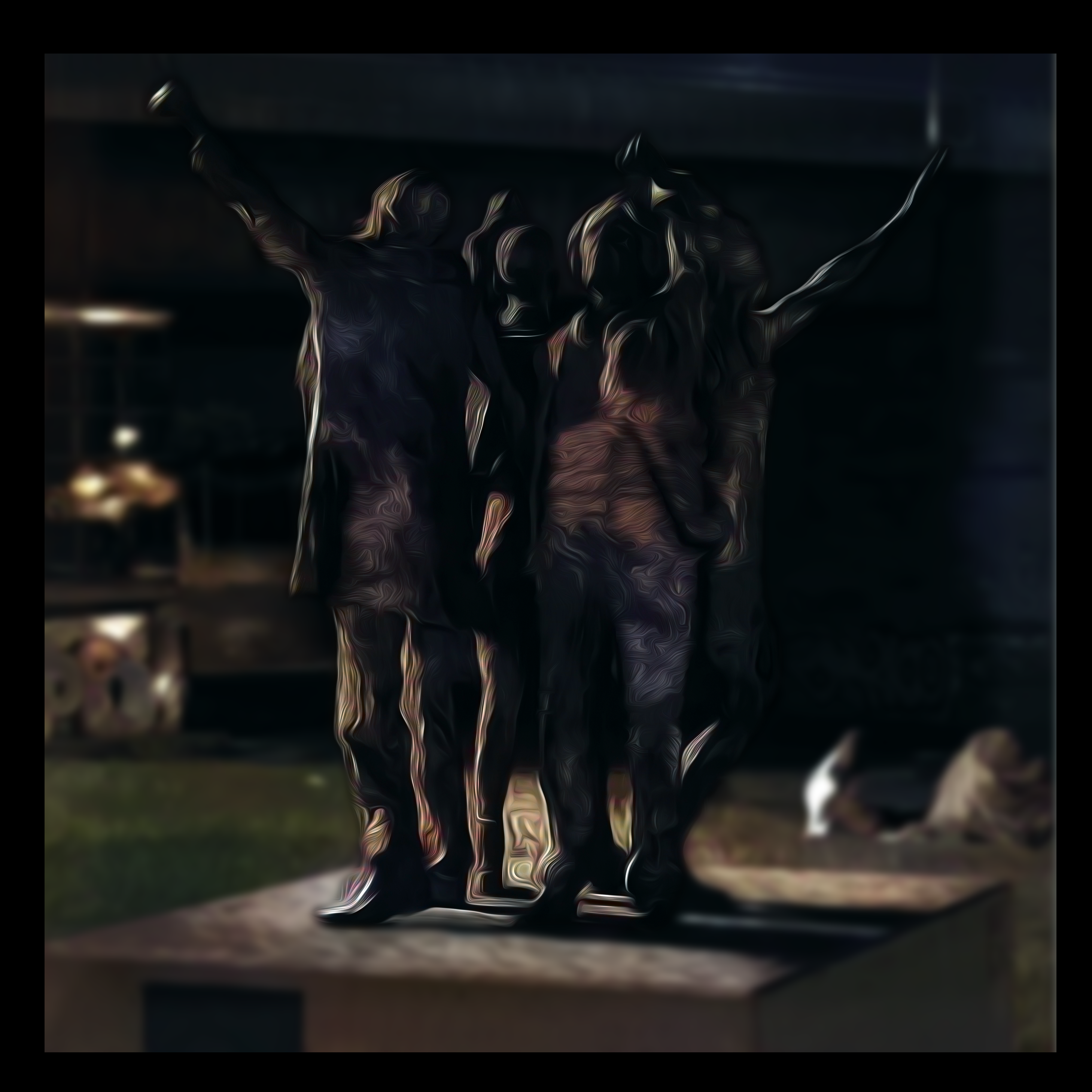 Statue bei Nacht
